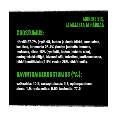 Crave mureke sis. Lammasta & Härkää 150g