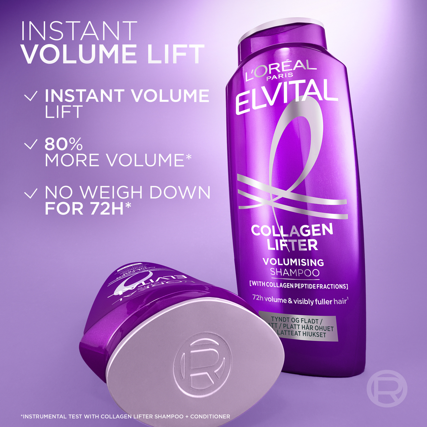 L'Oréal Paris Elvital 400 ml Collagen Lifter Shampoo ohuille ja latteille hiuksille