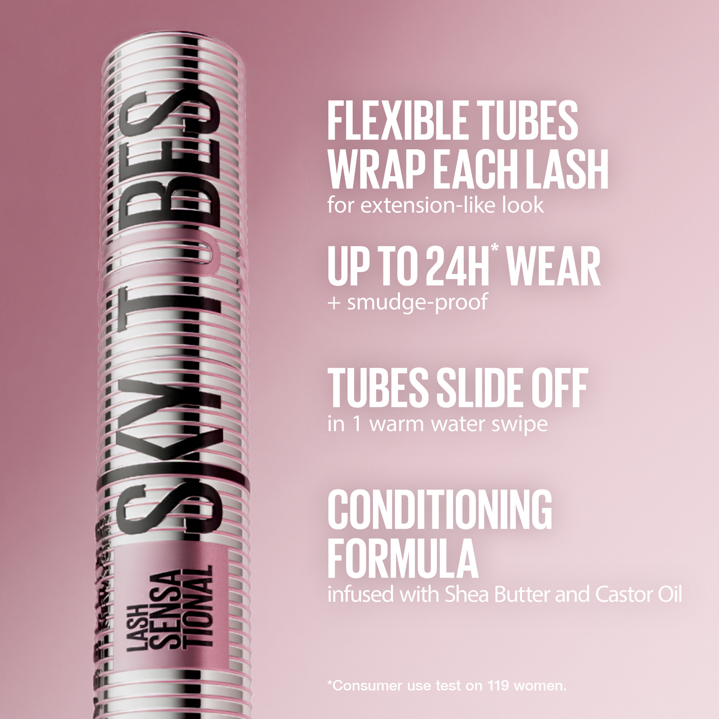 Maybelline New York Lash Sensational Sky Tubes Ripsiväri Black 7,2 ml
