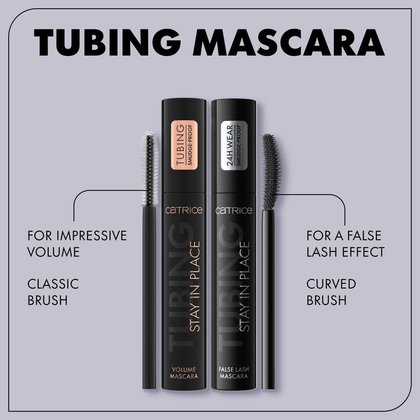 Catrice Tubing Stay In Place False Lash mascara 010 No Panda Black