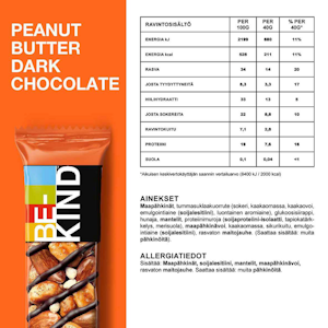 BE-KIND pähkinäpatukka 40g peanutbutter & dark chocolate