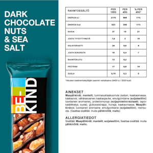 BE-KIND pähkinäpatukka 40g Dark Chocolate Nuts & Seasalt