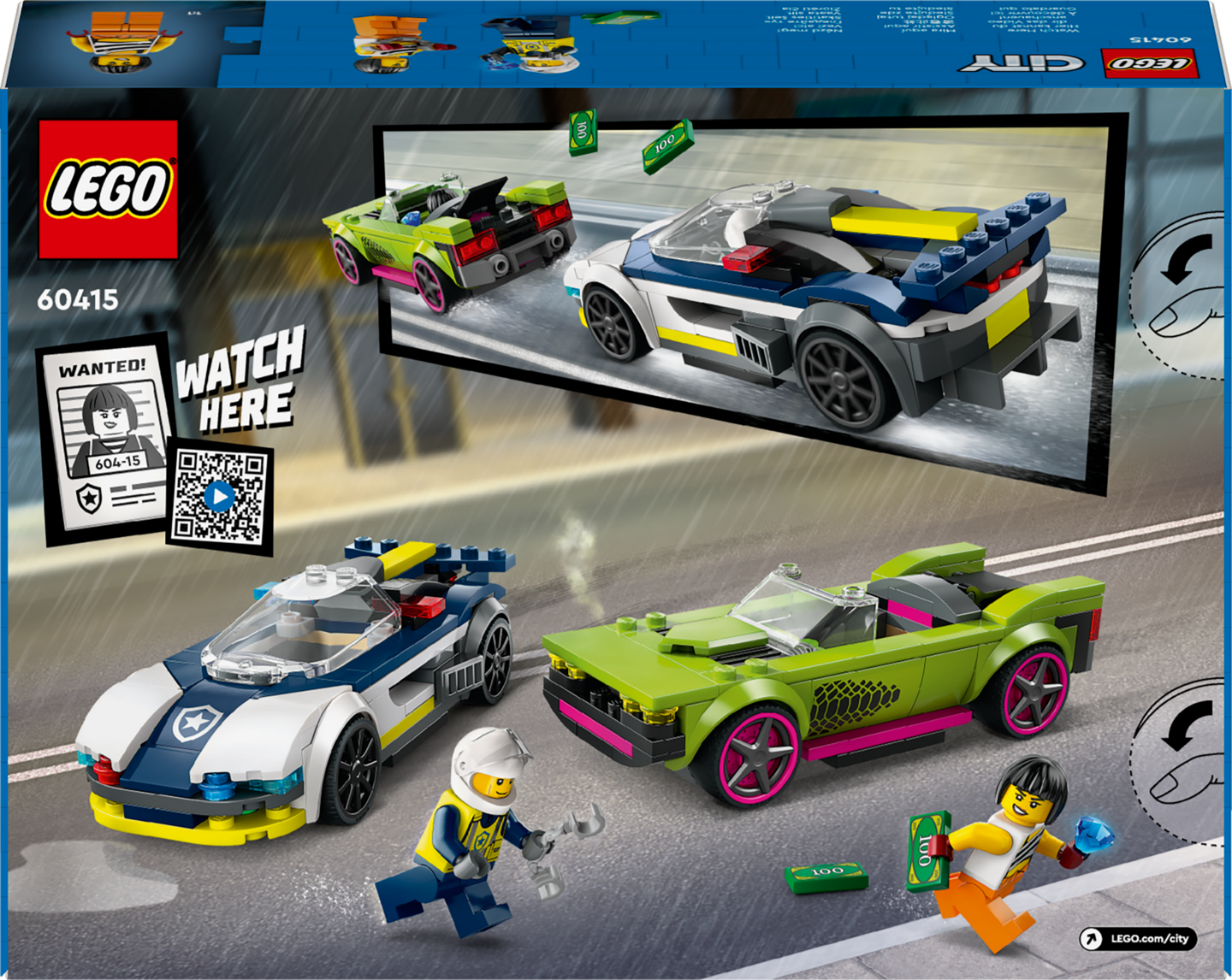 LEGO City 60415 Poliisiauto ja muskeliauton takaa-ajo