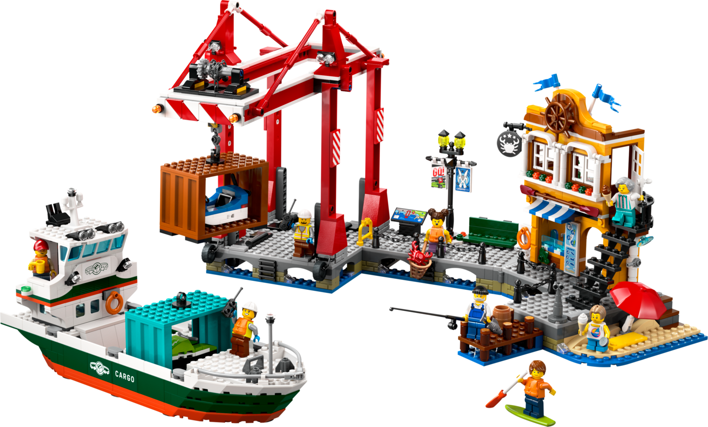 LEGO City 60422 Merisatama ja rahtilaiva