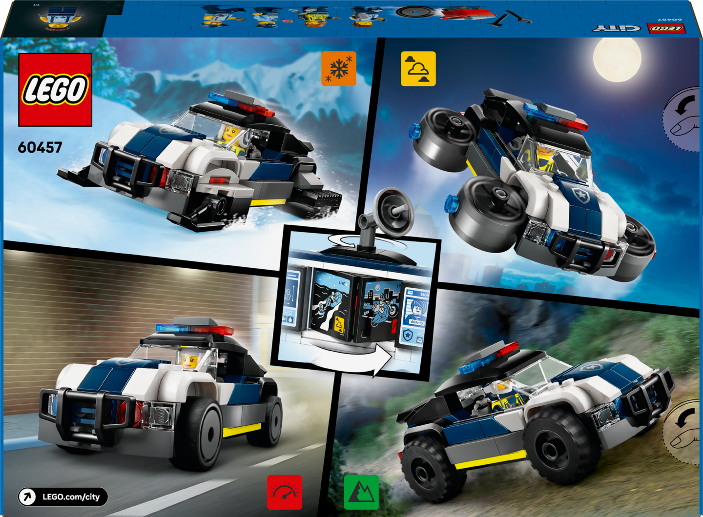 LEGO City 60457 Poliisiautojen tuunaustalli