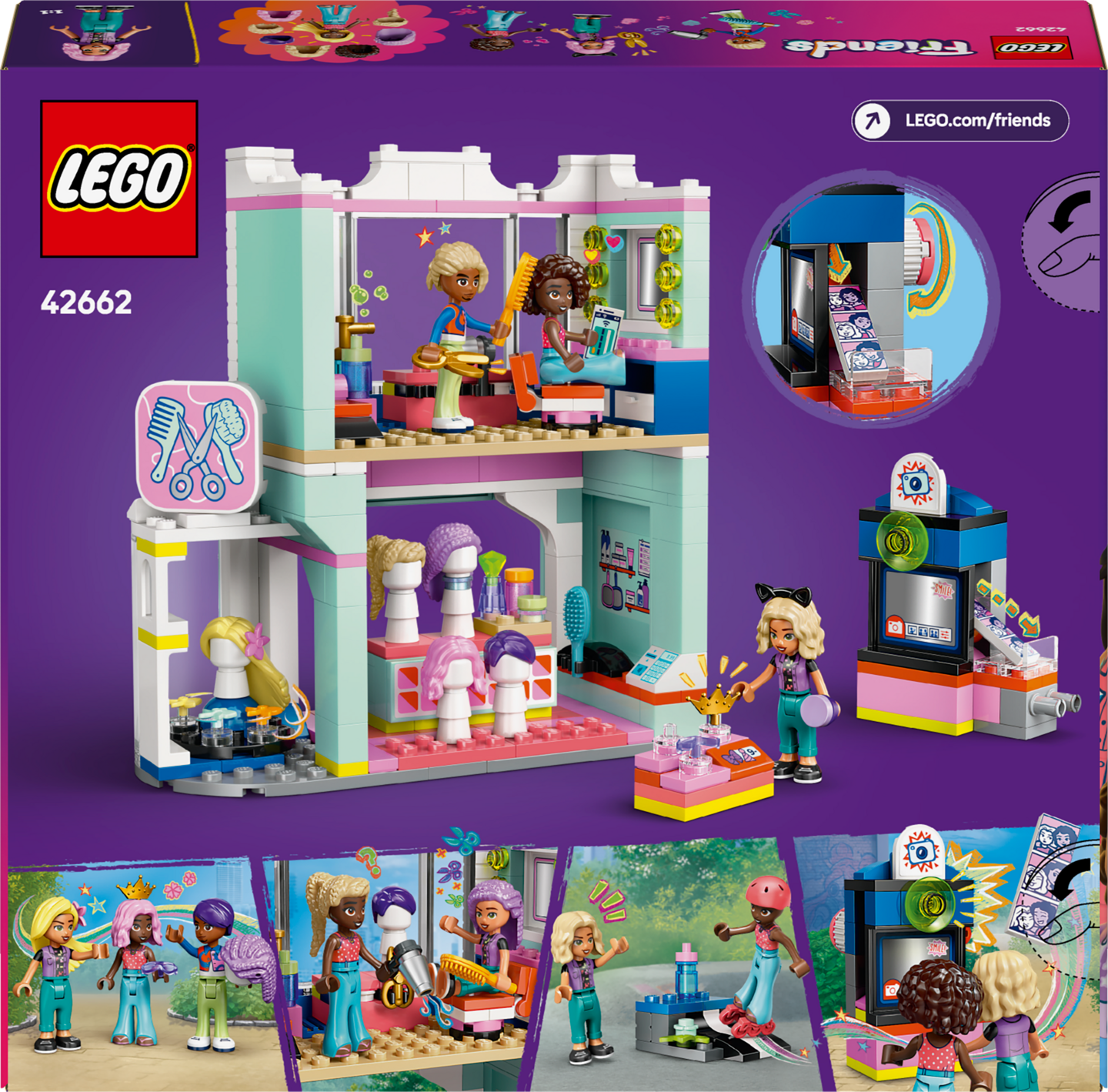 LEGO Friends 42662 Kampaamo ja asuliike