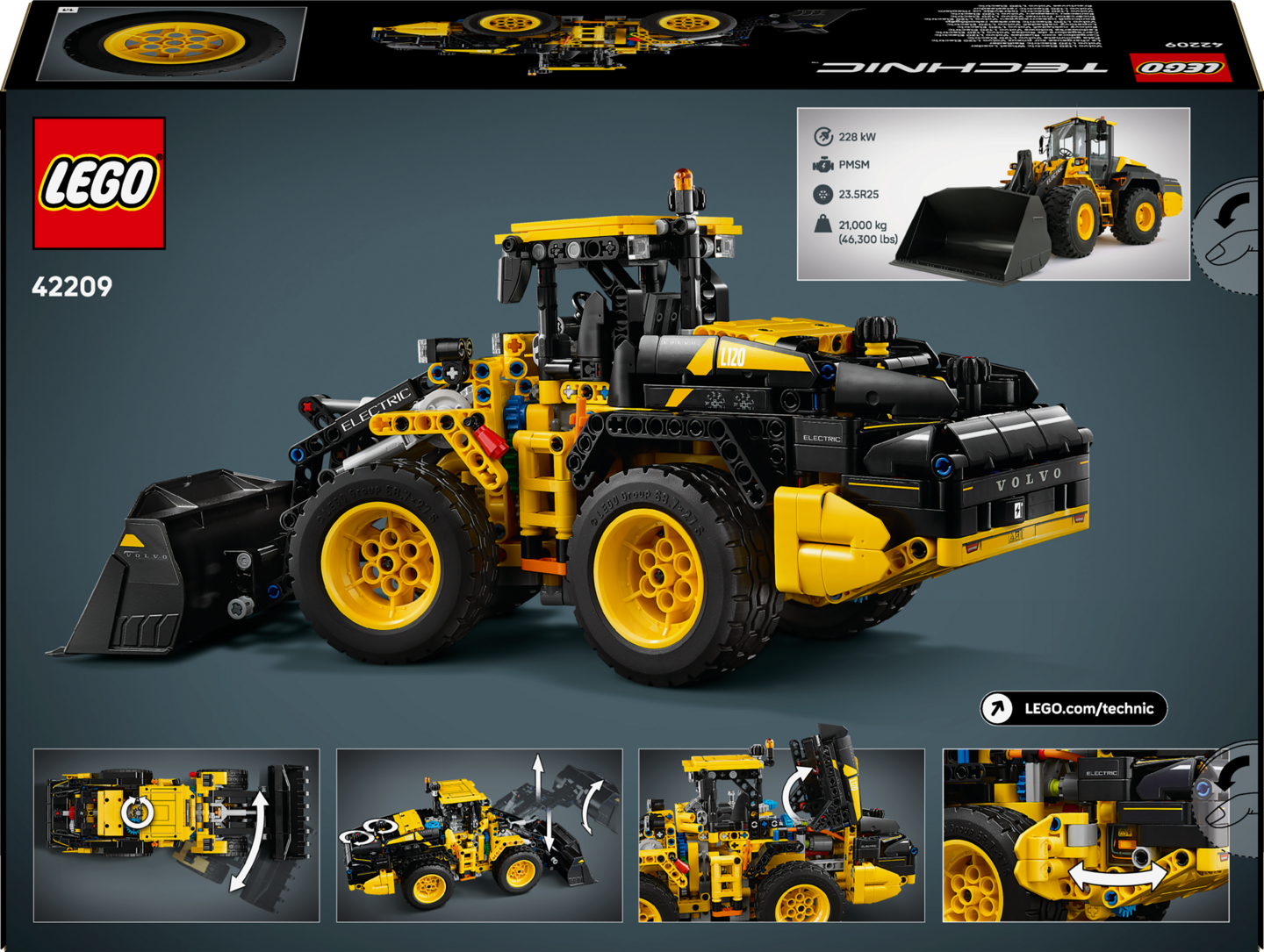 LEGO® Technic Volvo L120 Electric pyöräkuormaaja 42209
