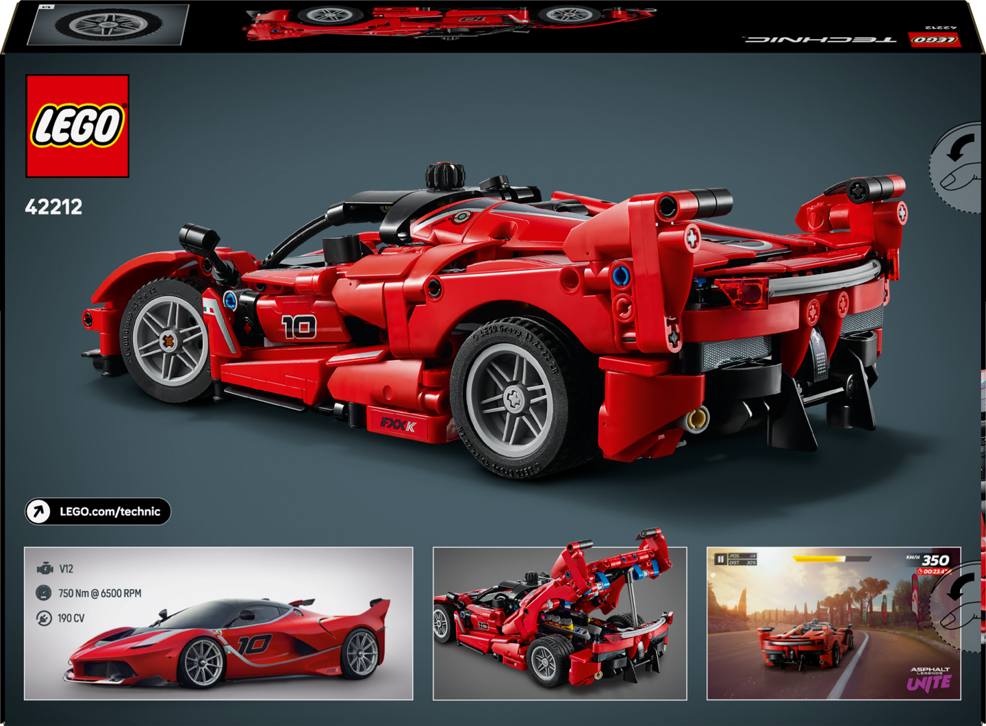 LEGO® Technic Ferrari FXX K, Pienoismalli, Tiedelelu 42212