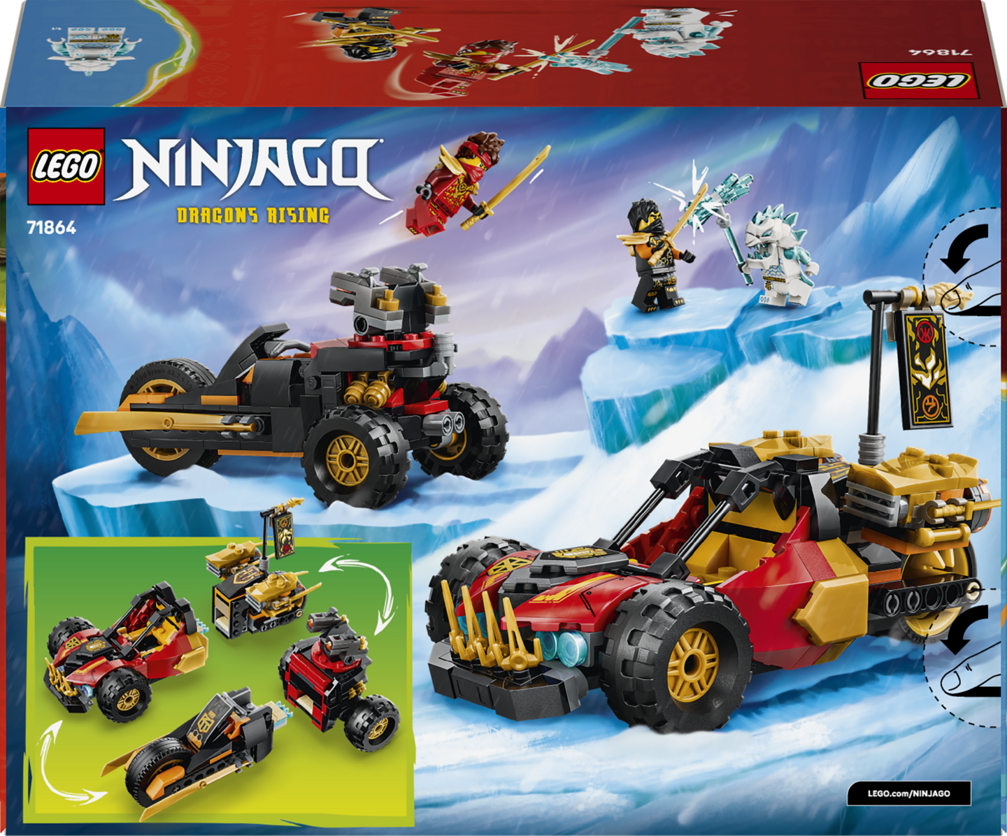 LEGO Ninjago 71864 yhdistelmäajoneuvot