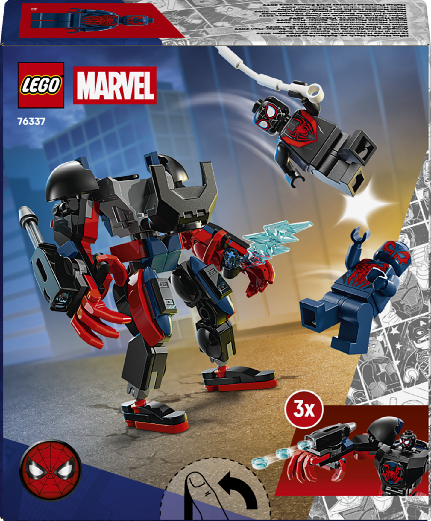 LEGO Marvel 76337 Miles Moralesin robotti vastaan Spider-Man 2099 –