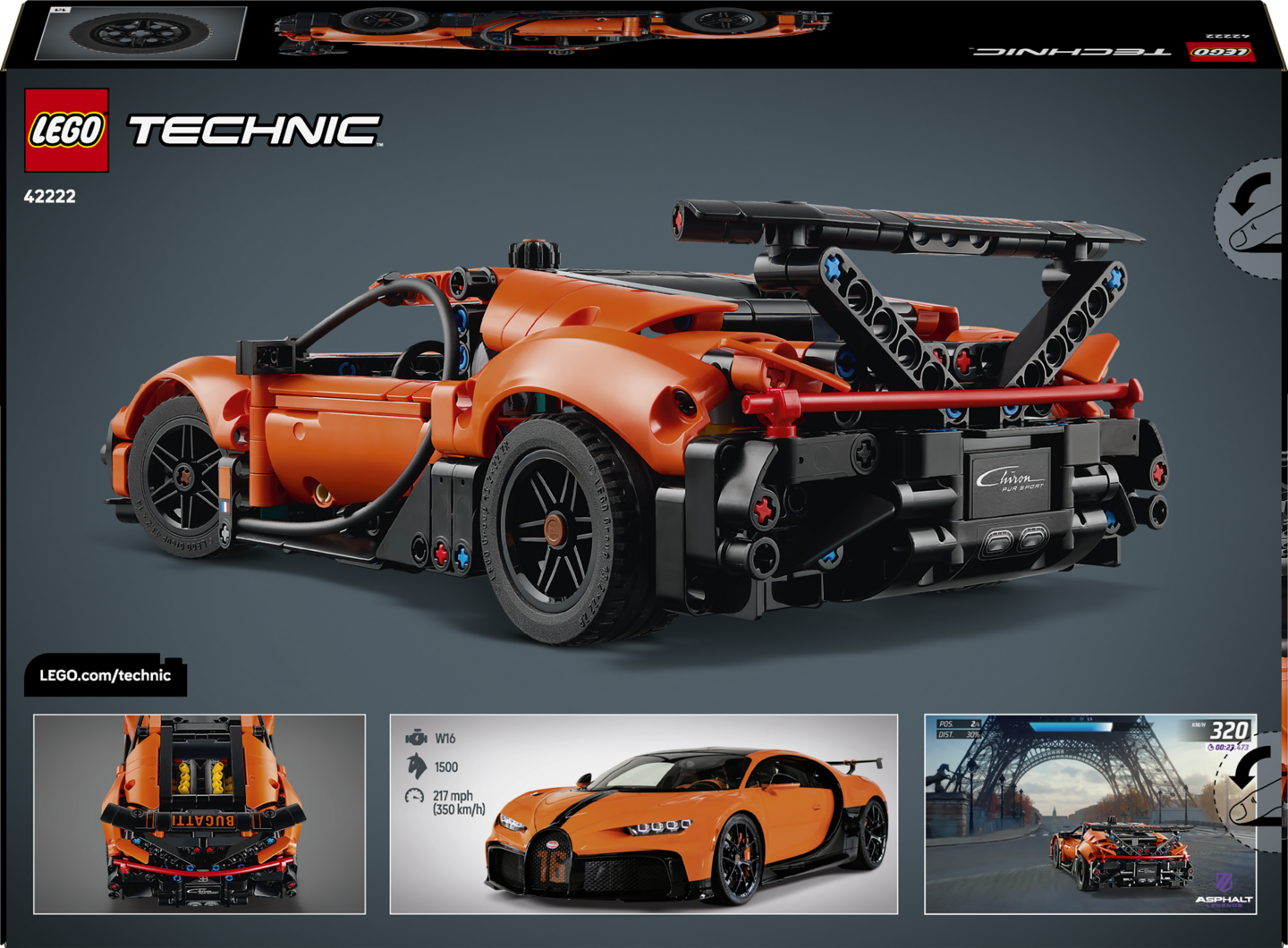 LEGO Technic 42222 Bugatti Chiron Pur Sport hyperauto