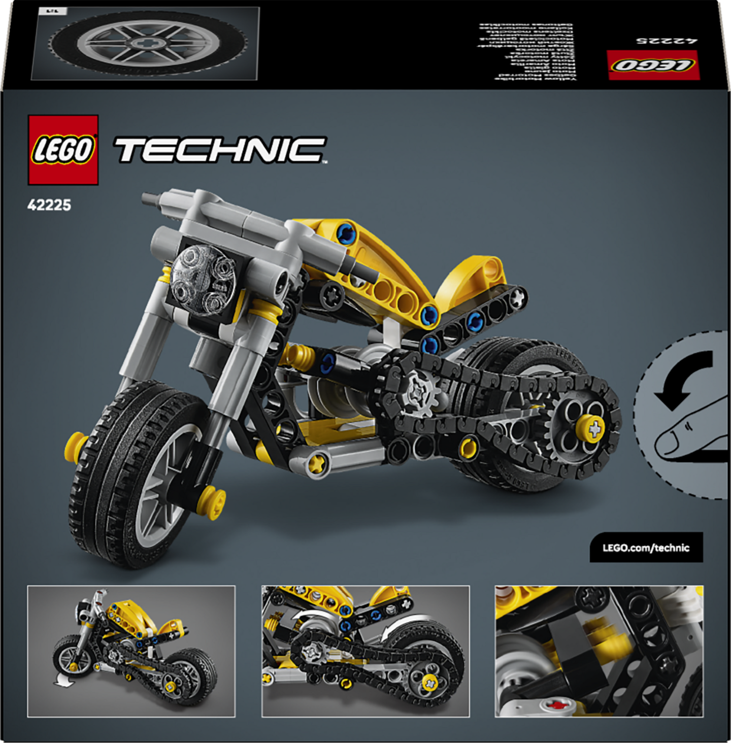 LEGO Technic 42225 Keltainen moottoripyö