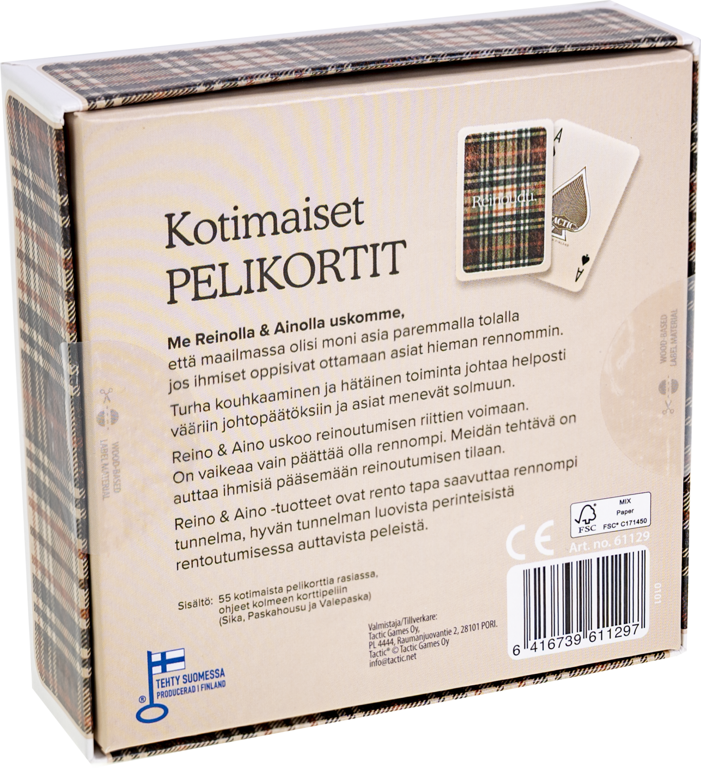 Tactic Reino Aino Kotimaiset pelikortit