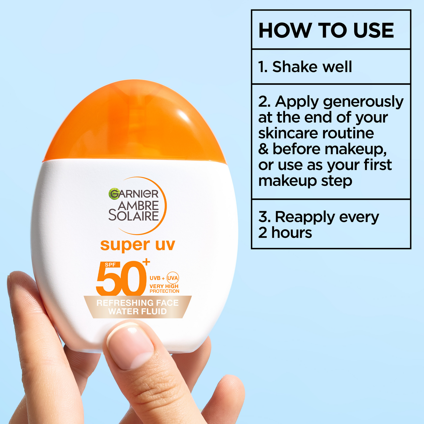 Garnier Ambre Solaire Super UV Refreshing Water Fluid 40ml SK50+