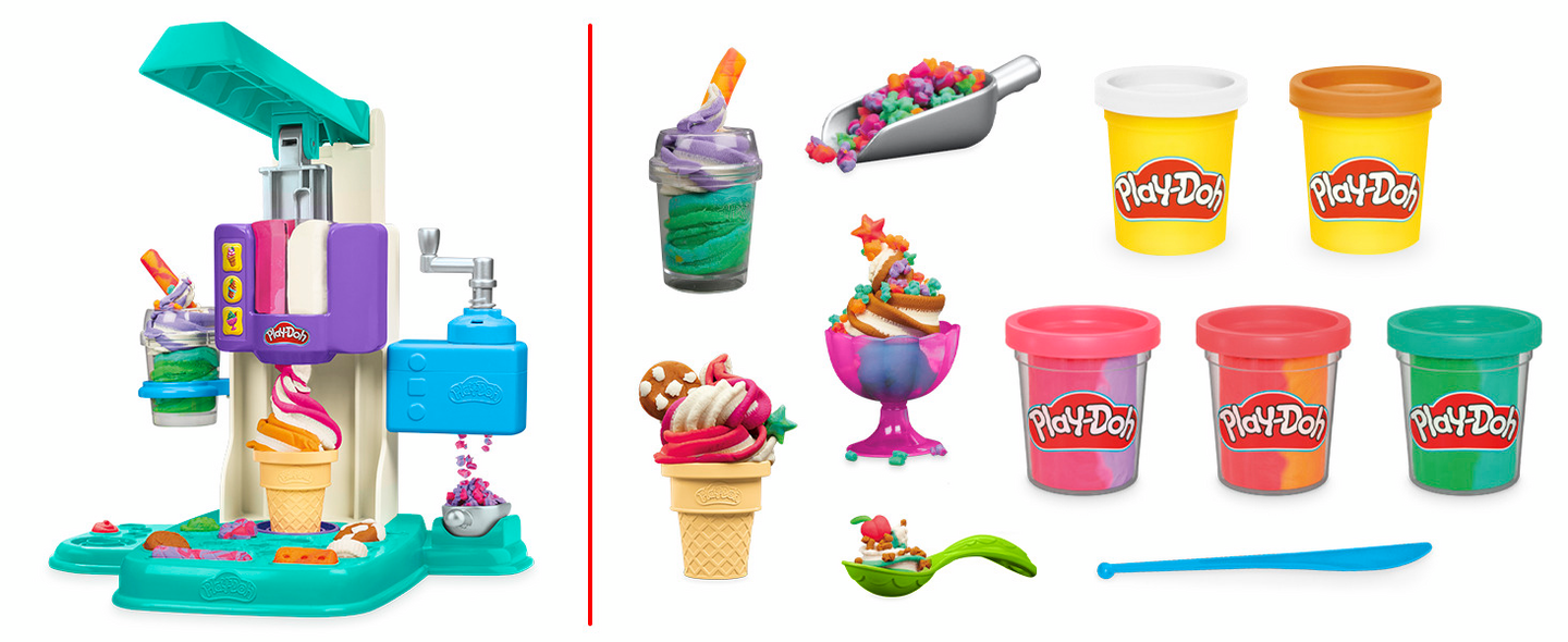 Play-Doh Rainbow Swirl Ice Cream leikkisetti