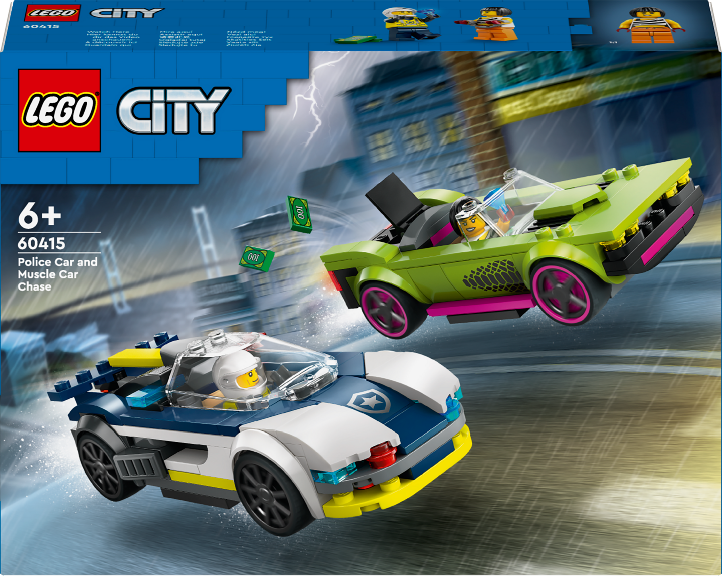 LEGO City 60415 Poliisiauto ja muskeliauton takaa-ajo