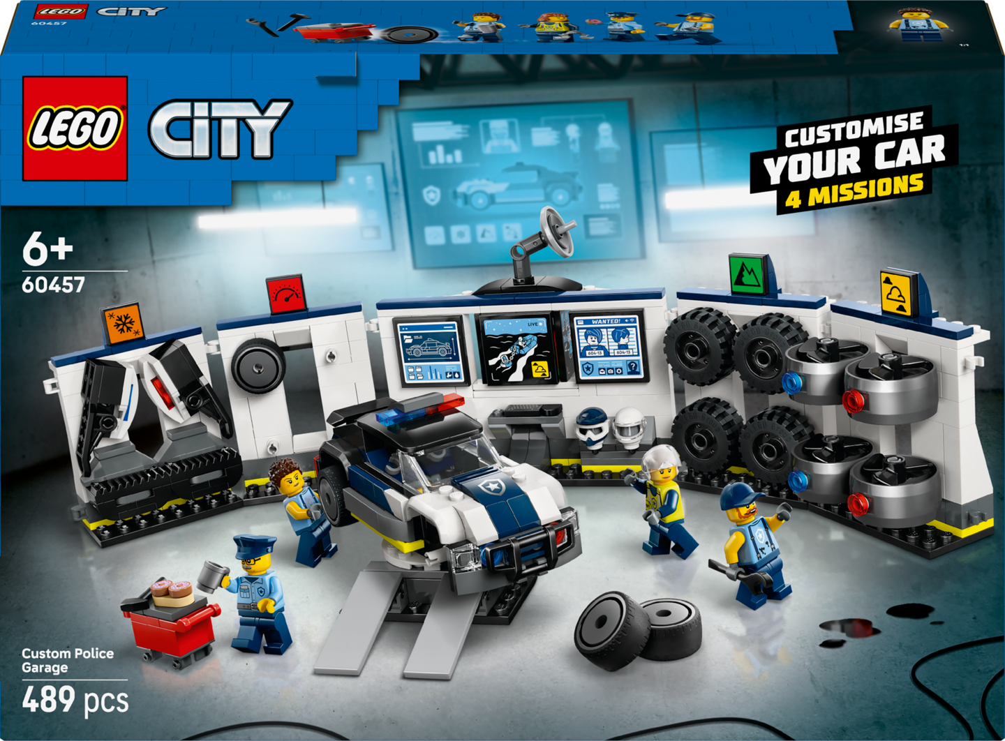 LEGO City 60457 Poliisiautojen tuunaustalli