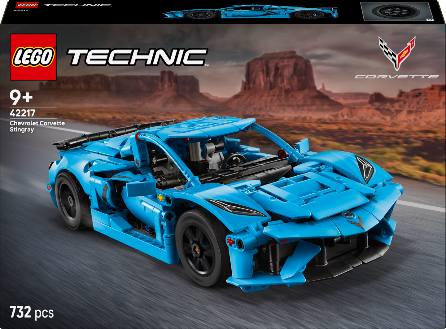 LEGO Technic 42217 Chevrolet Corvette Stingray sininen