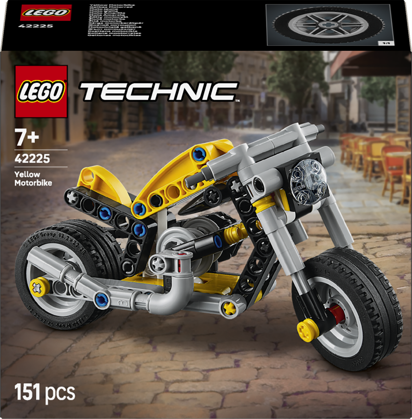 LEGO Technic 42225 Keltainen moottoripyö