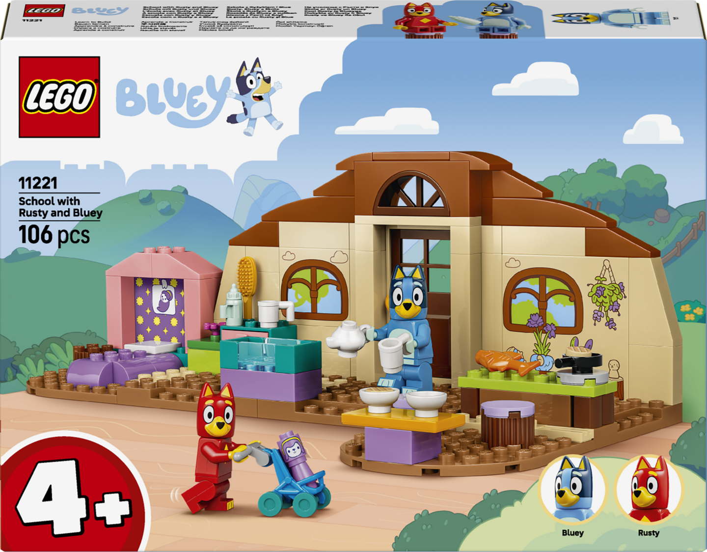 LEGO Bluey 11221 Rasse ja Tuuri koulussa