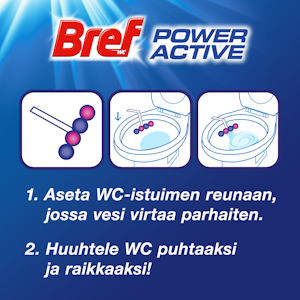 Wc Bref Power Active wc-raikastin 2x50g Fresh Flower tuplapakkaus