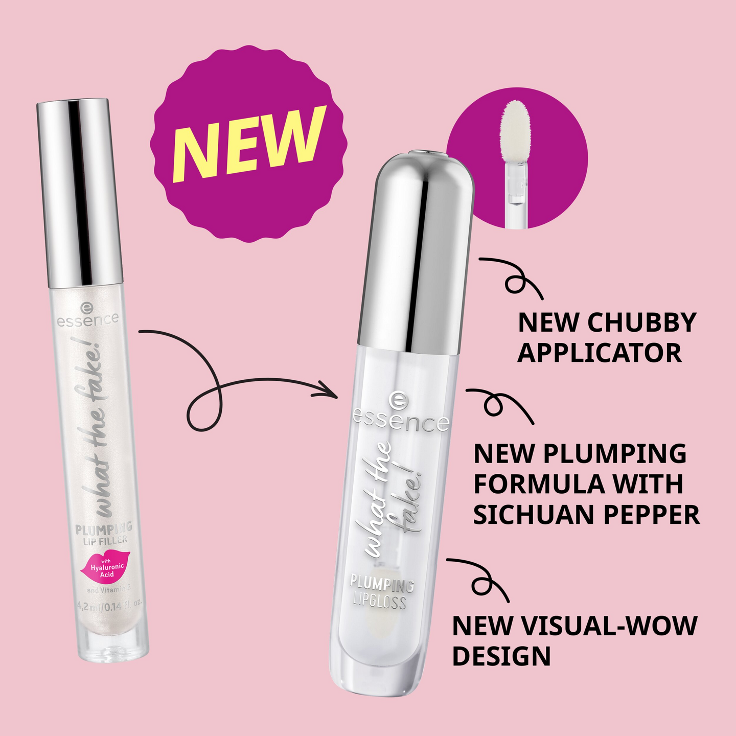 Essence what the fake! Plumping huulikiilto 100 Sheer Genius