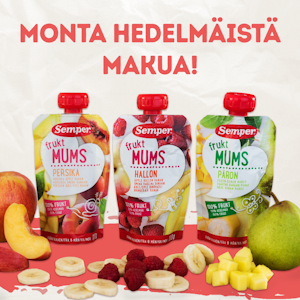 Semper Fruktmums 110g mango omena ananas 6kk