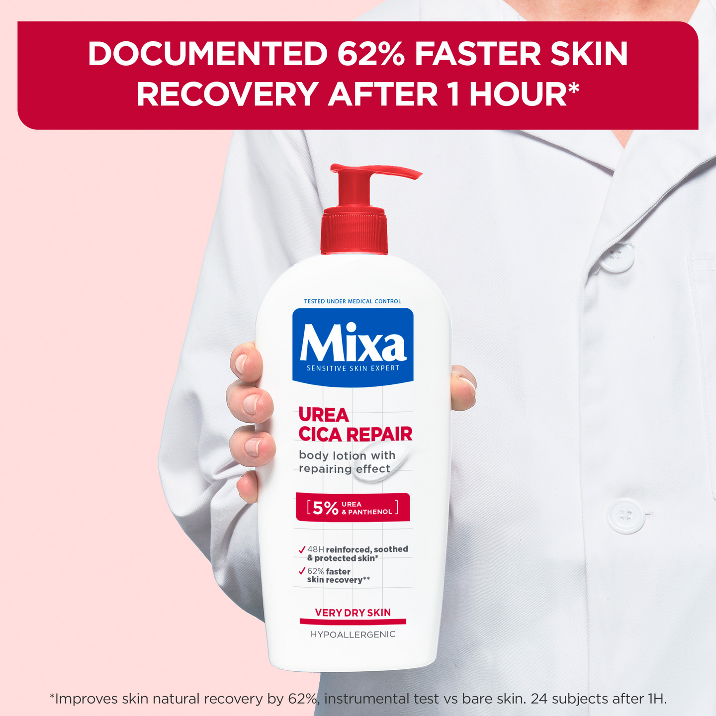 Mixa Urea Cica Repair Vartalovoide, jolla on ihon suojamuuria korjaava vaikutus erittäin kuivalle ih