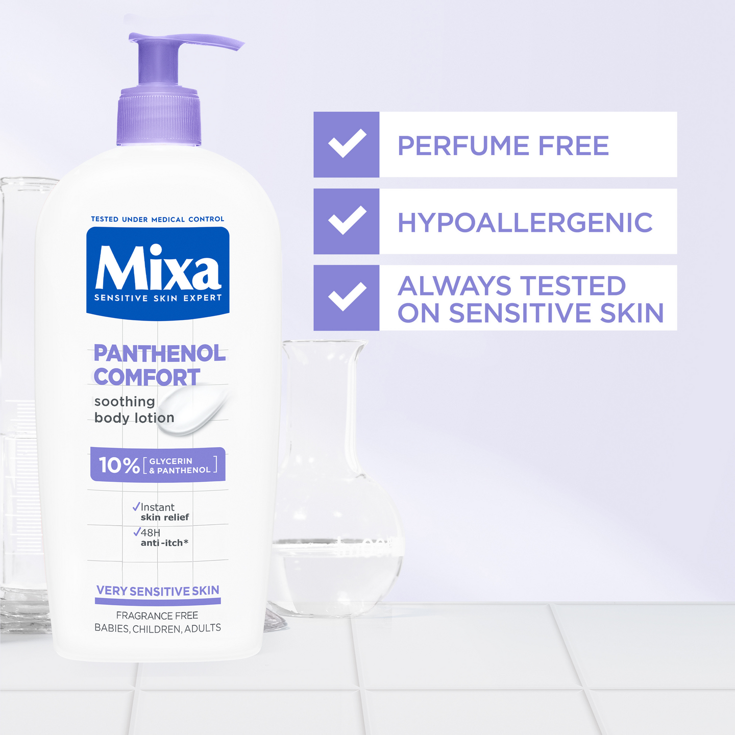 Mixa Panthenol Vartalovoide Rauhoittava vartalovoide erittäin herkälle iholle 250ml