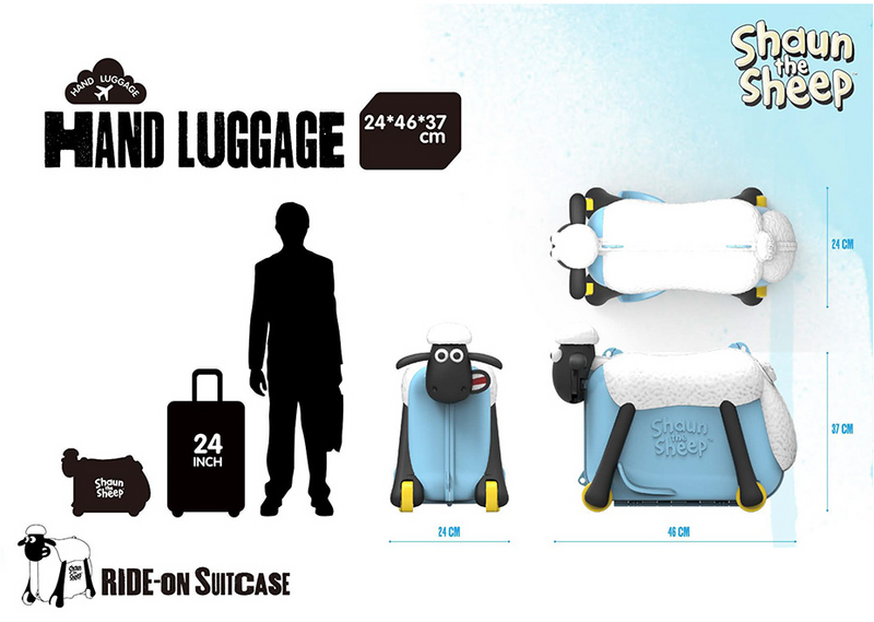 Shaun the Sheep SC0018 lasten matkalaukku