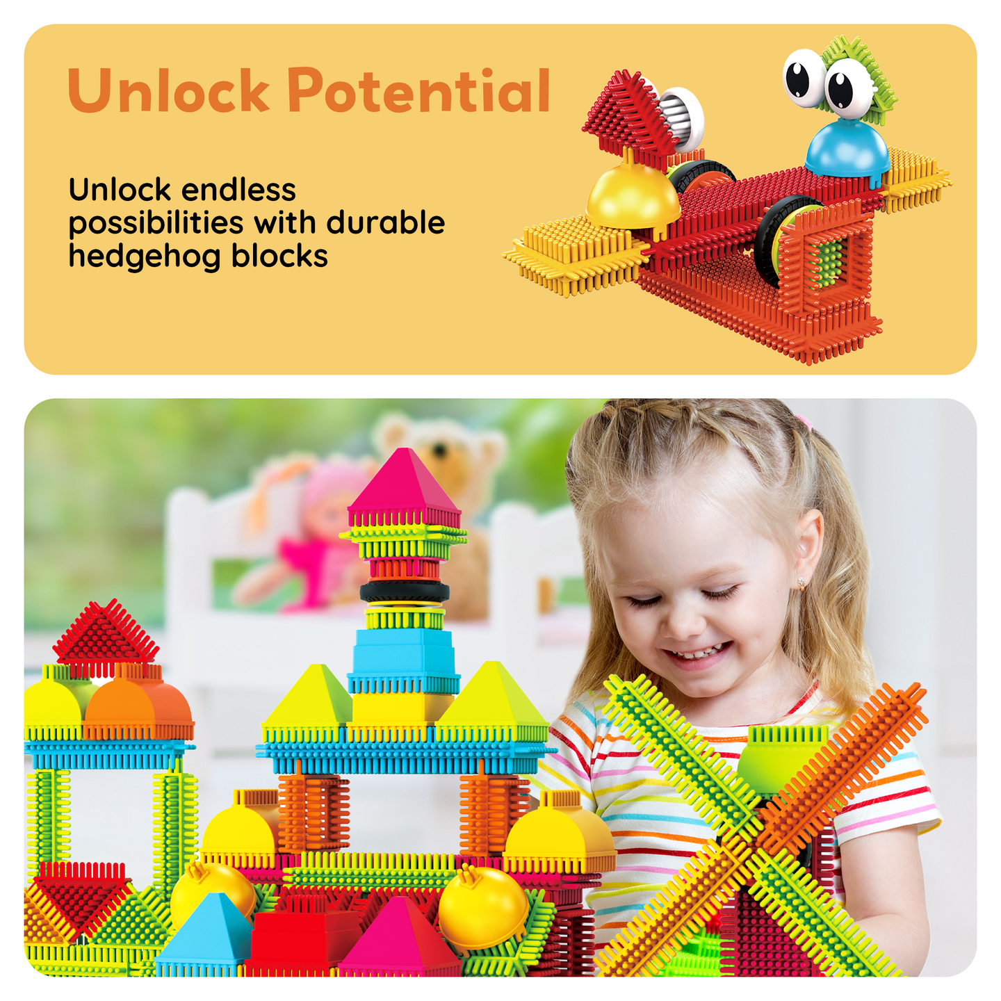 PicassoTiles Bristlelock 112 osaa lelu