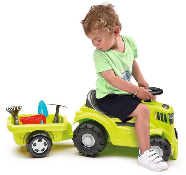 Ride-on traktori+perävaunu, tarvikkeita