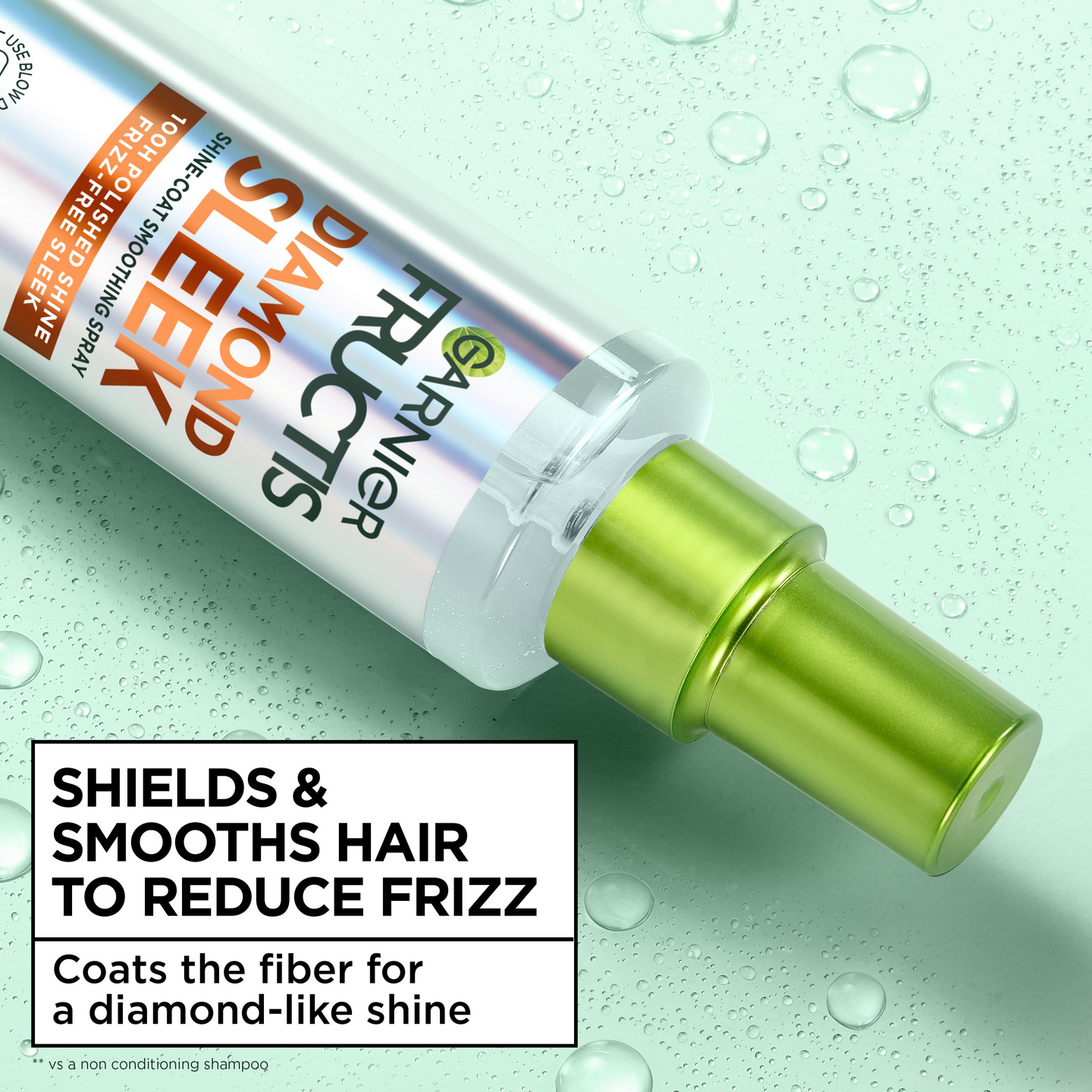 Garnier Fructis Keratin Sleek Diamond Sleek hiuksiin jätettävä hoitosuihke 150 ml