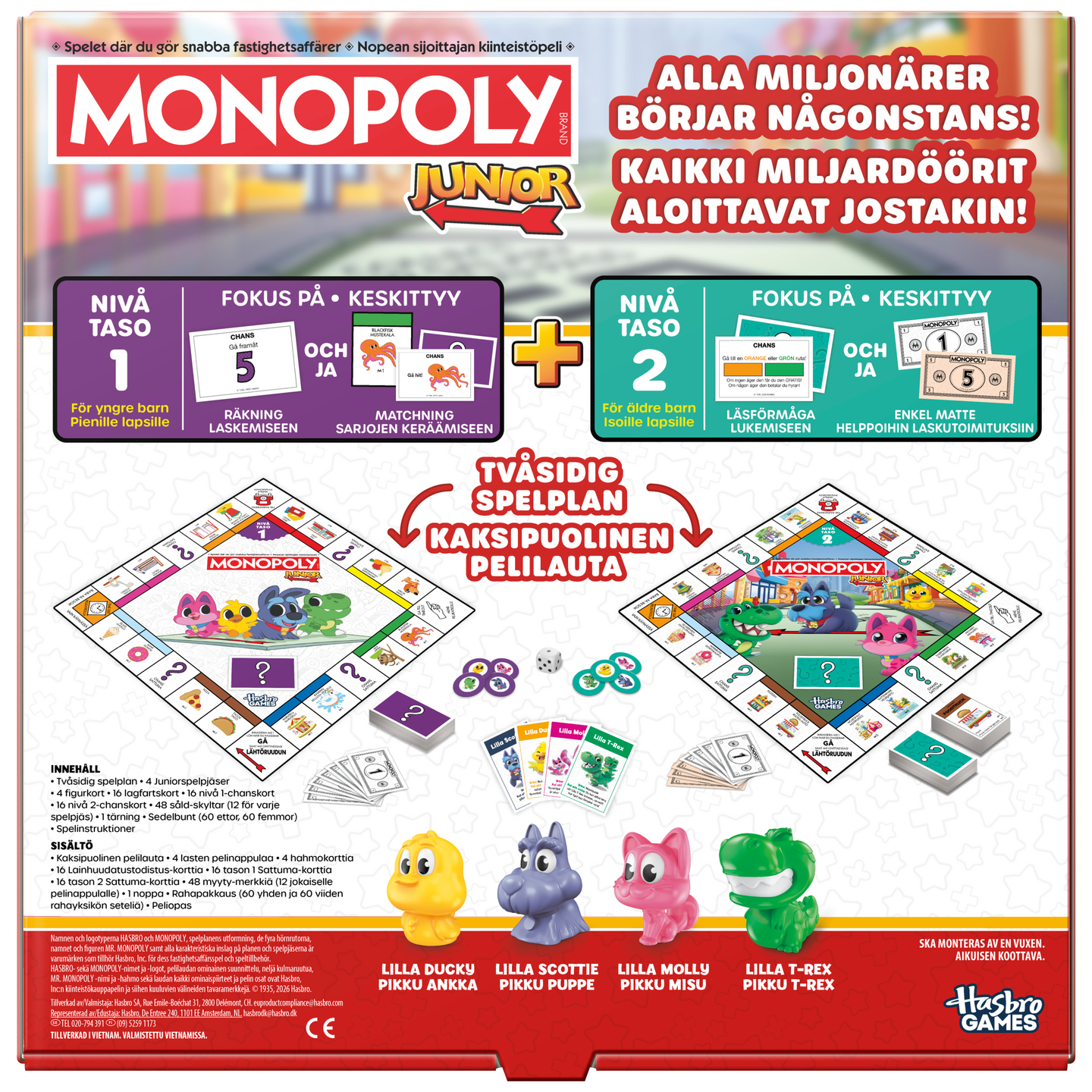 Monopoly Junior 2 In 1 Refresh SE/FI