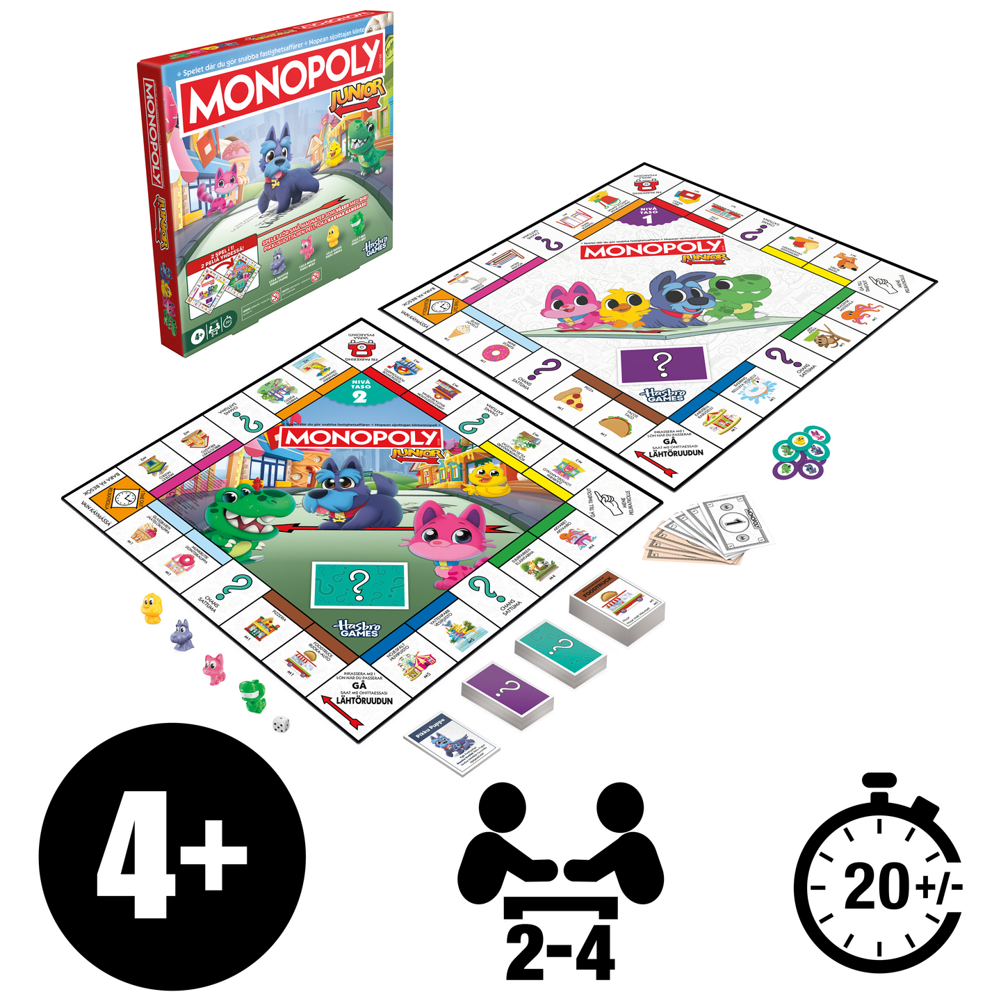 Monopoly Junior 2 In 1 Refresh SE/FI