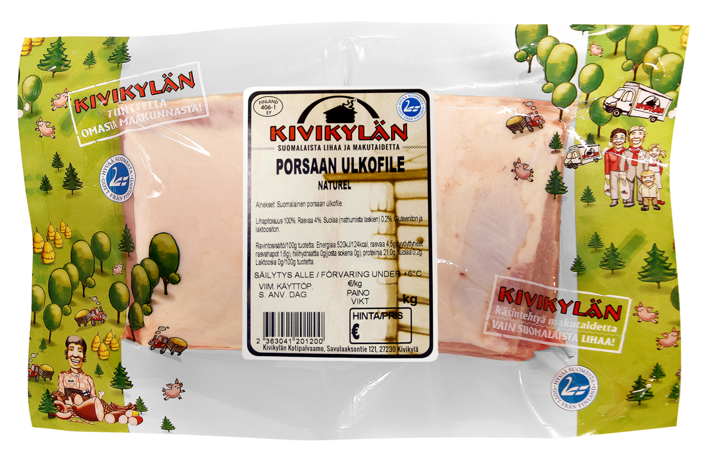 Kivikylän porsaan ulkofile naturel