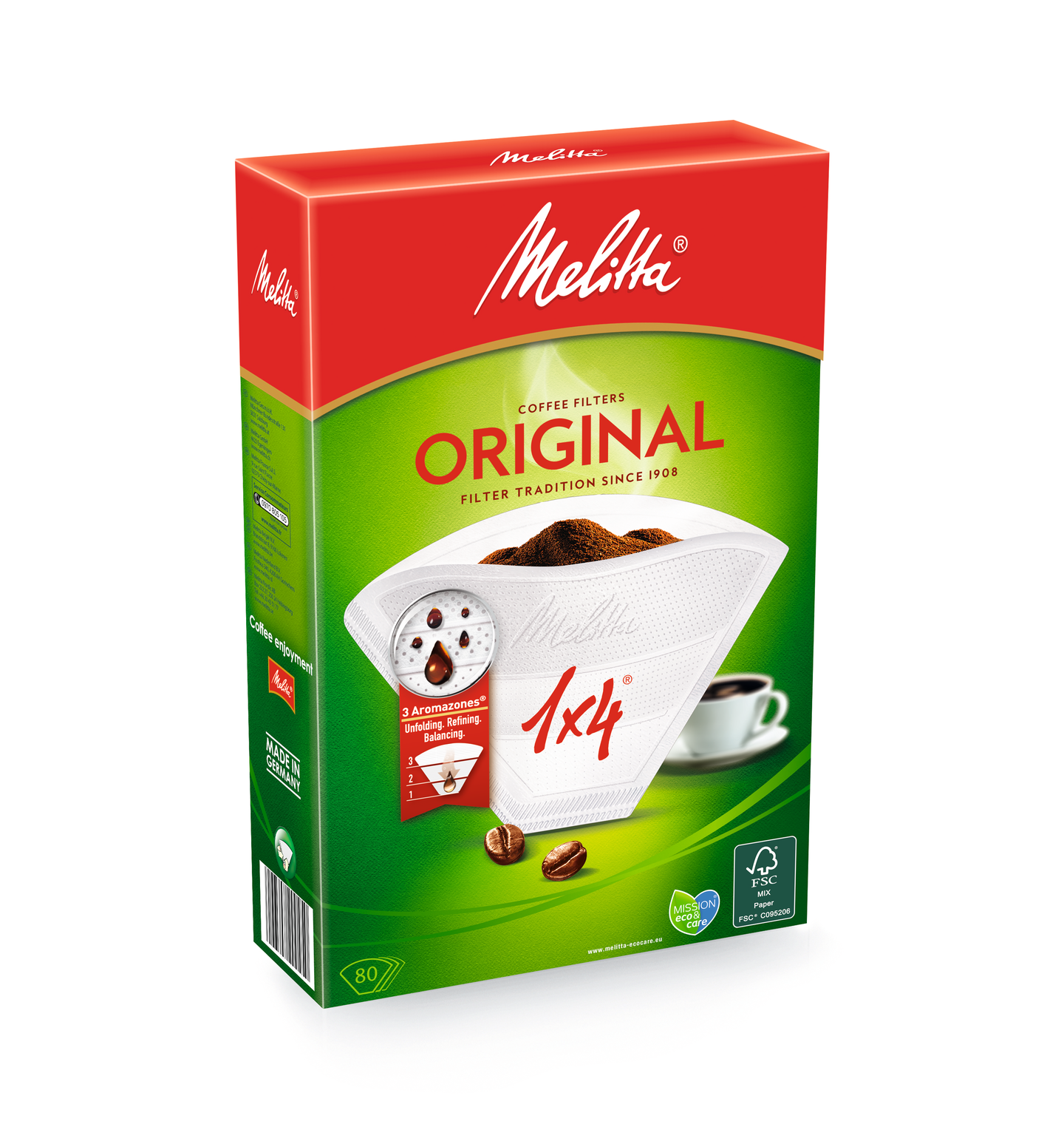Melitta 1x4/80 valkoinen suodatinpaperi