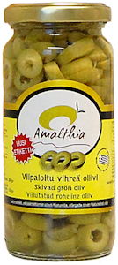 Amalthia vihreä viipaloitu oliivi 260/130 g