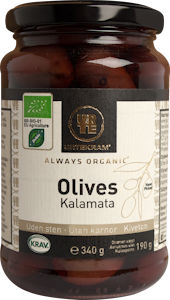 Urtekram Luomu Kalamata-oliivi kivetön 340g/190g