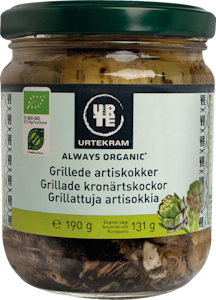 Urtekram Luomu grillattuja artisokkia 190g/131g