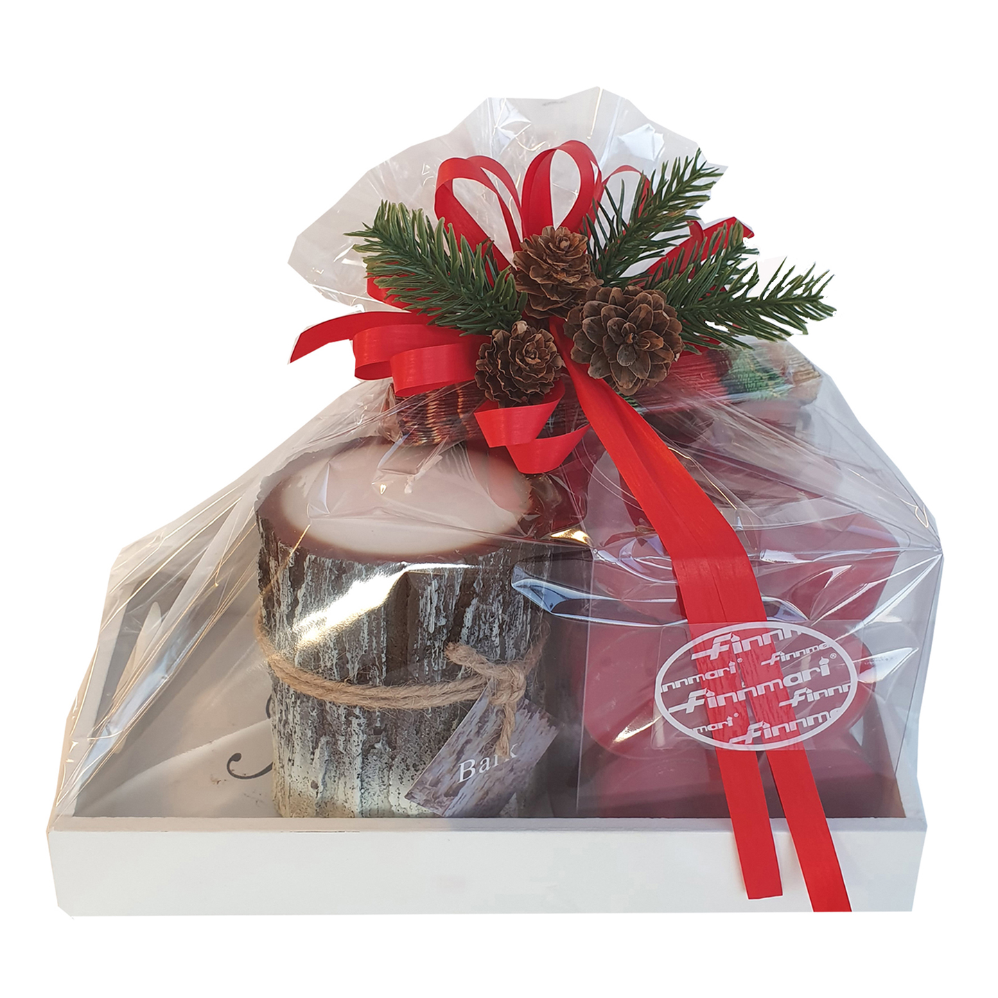 Finnmari tarjotin kynttilöillä lahjapakkaus