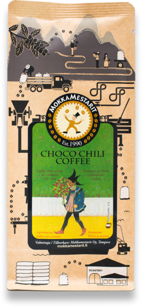 Mokkamestarit Choko Chili kahvi 200g suodatinjauhatus