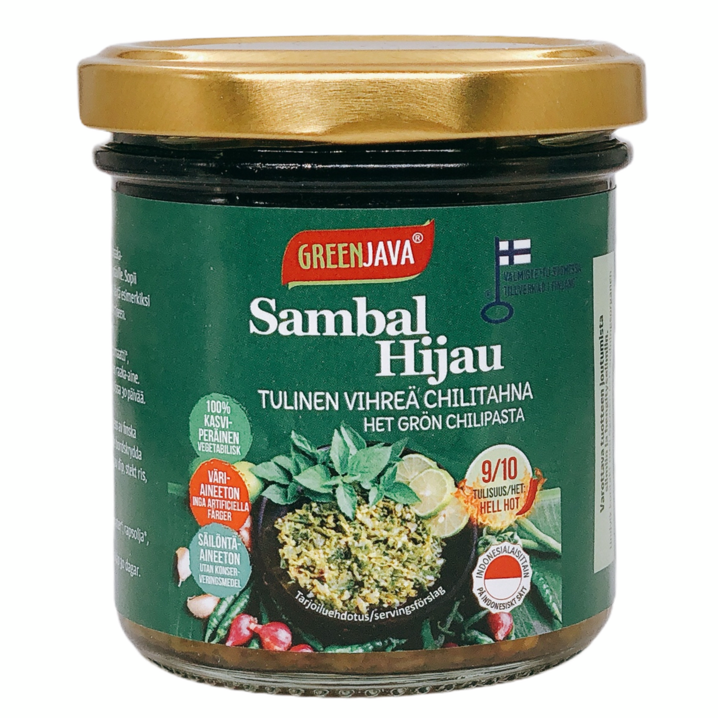 Greenjava® Sambal Hijau tulinen vihreä chilitahna 140 g