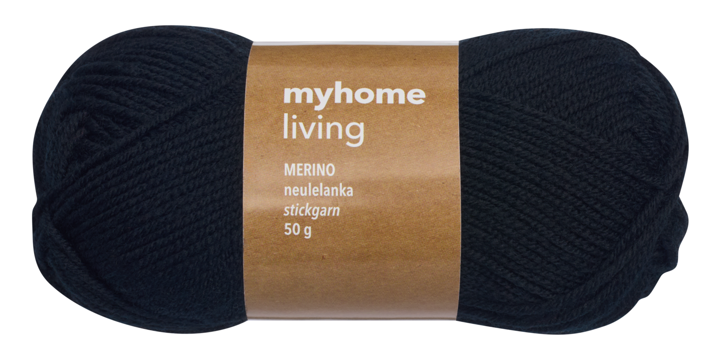 myhome merinovilla lanka 50g 217 musta