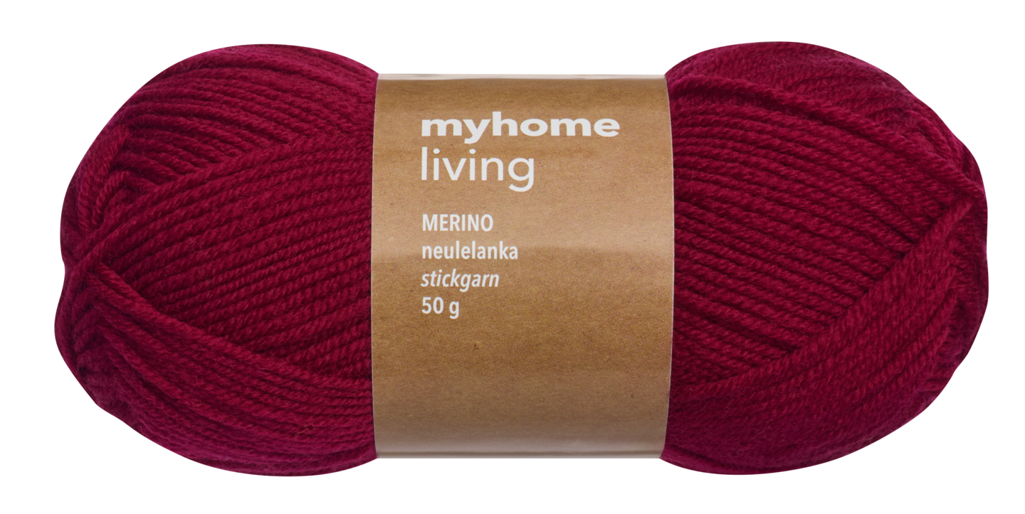 myhome merinovilla lanka 50g 6592 tummanpunainen