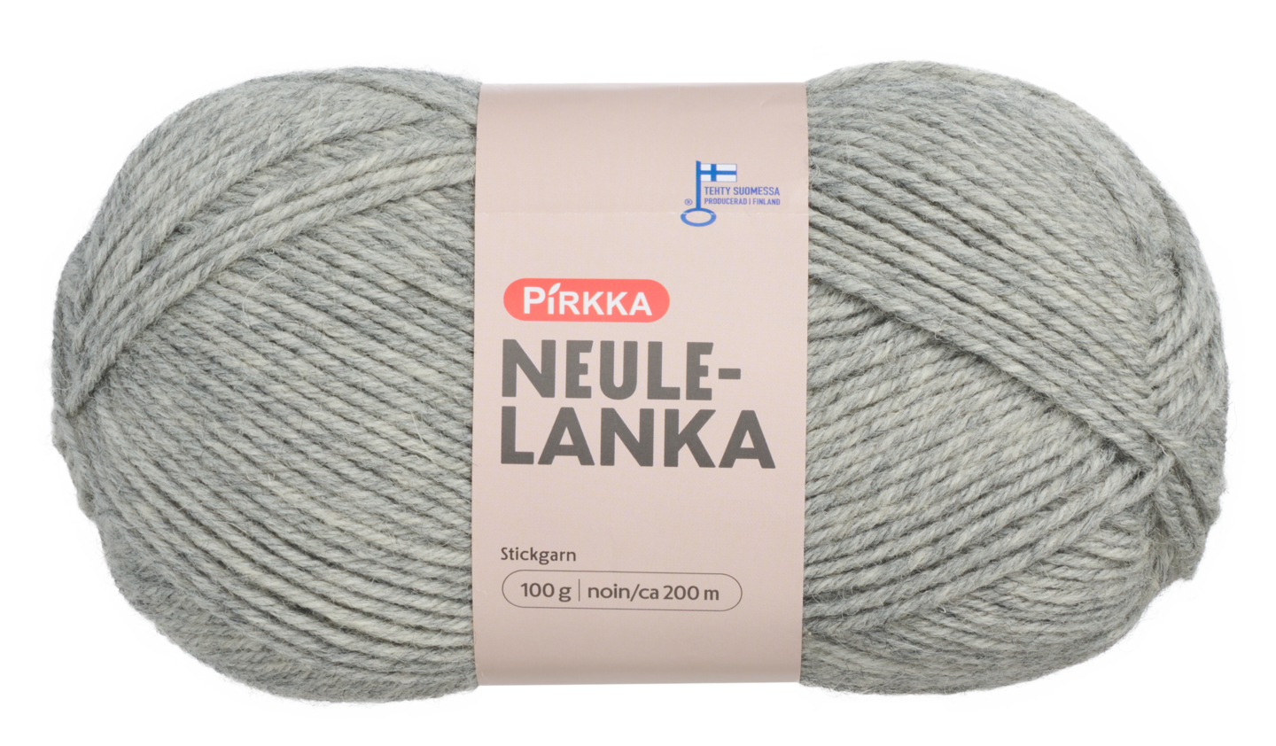 Pirkka neulelanka 100g 4021 harmaa