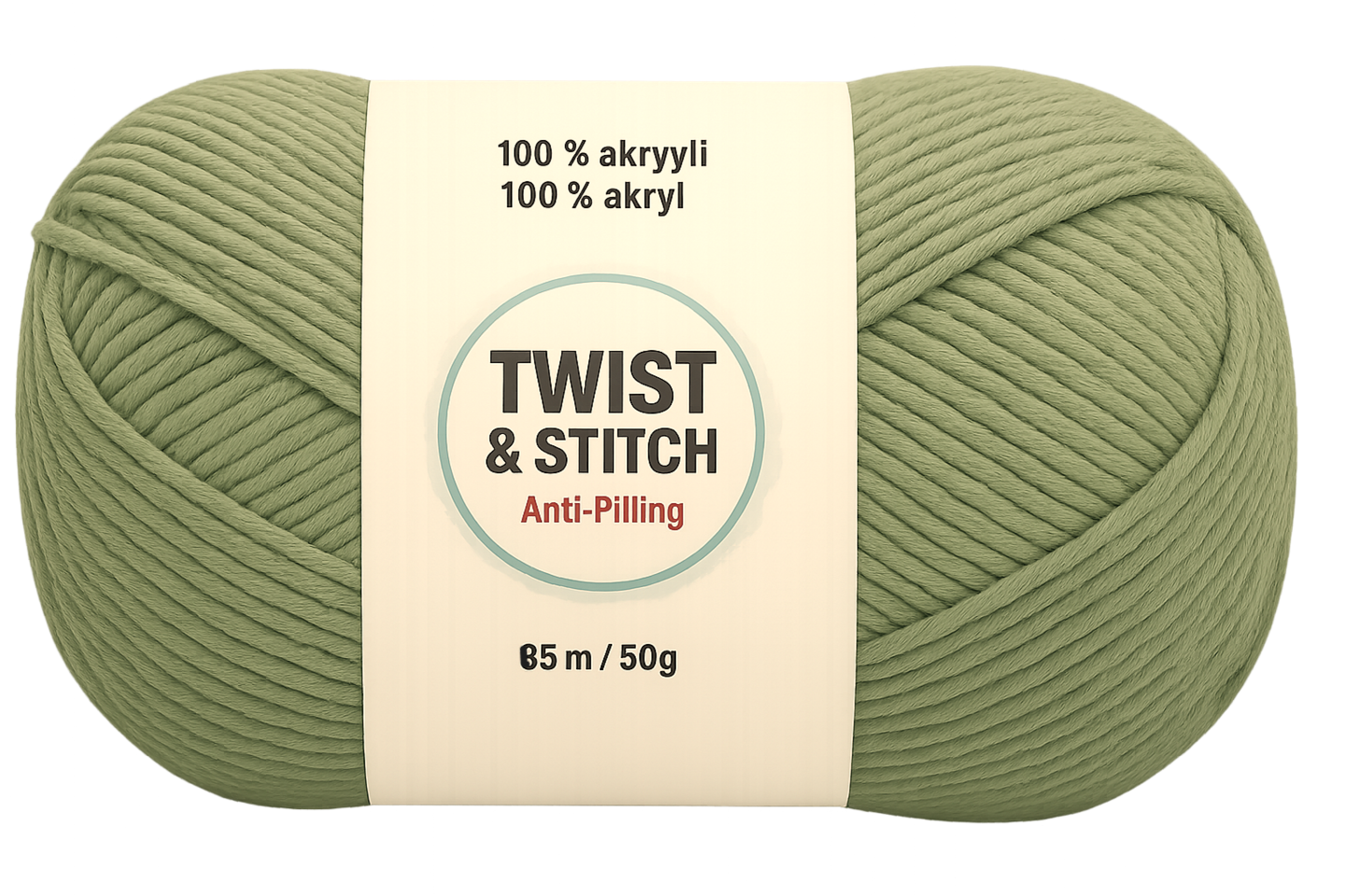 Twist&Stitch akryylilanka 50g 10307 vihreä