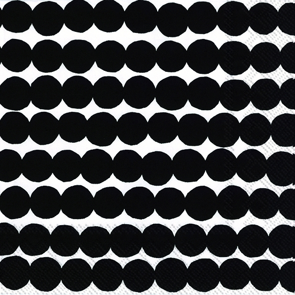 Marimekko lautasliina 33cm 20kpl Räsymatto musta