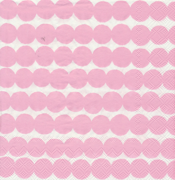 Marimekko lautasliina 25cm 20kpl Räsymatto valkoroosa