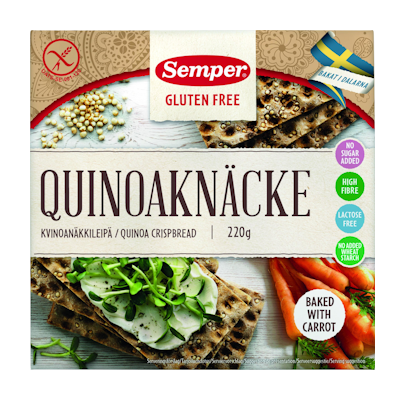Semper 220g Kvinoanäkkileipä gluteeniton